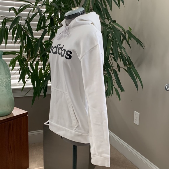 Adidas White Hooded Sweatshirt - Picture 4 of 14